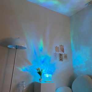 Zigoods Dynamic Water Ripple Aura Projector – Rotating LED Night Light with Remote