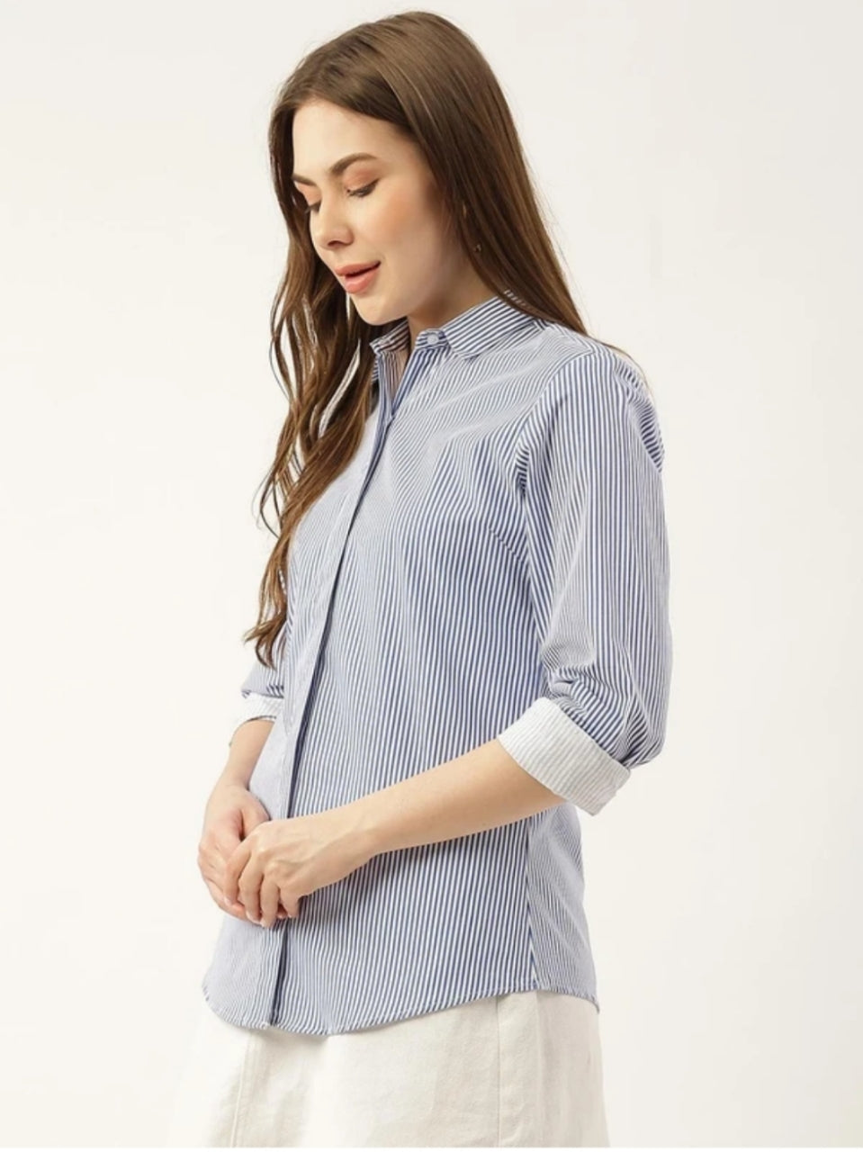 Women's Premium Cotton Oversized Shirt – Breathable, Relaxed Fit Button-Down Top