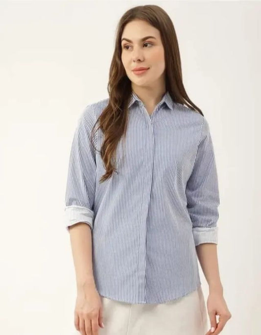 Women's Premium Cotton Oversized Shirt – Breathable, Relaxed Fit Button-Down Top