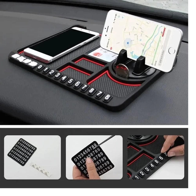 Zigoods Anti-Slip Silicone Car Phone Holder – Universal Dashboard Mount & AC Vent Holder